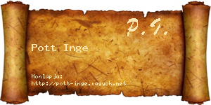 Pott Inge névjegykártya